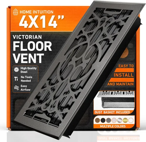 Vista 39 de Cubiertas de ventilación de piso 2X10 con registro de piso y trampa de malla, para calor y aire, ventilación de piso metálica transitable