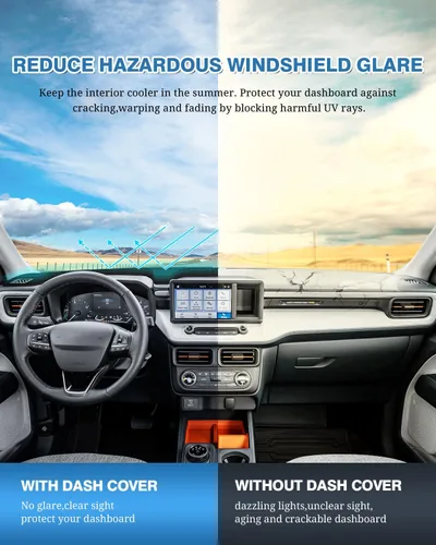 Vista 320 de FIILINES - Cubierta para tablero, accesorio para tablero de malla antideslizante, parasol sin reflejos y protector compatible con Toyota Tundra