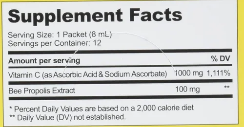 Vista 5 de Beekeepers Naturals Propóleos liposomales con vitamina C 12 unidades, 0.27 FZ