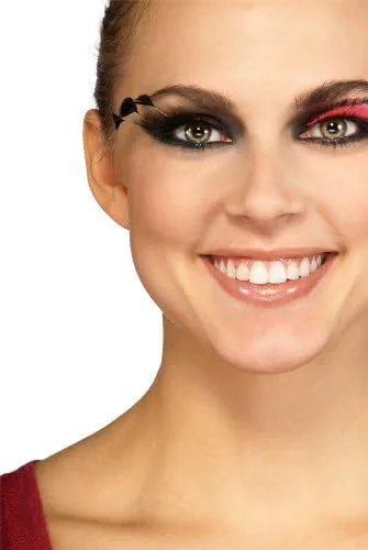 Vista 2 de Rubies negro y 3diamantes pestañas y calcomanía