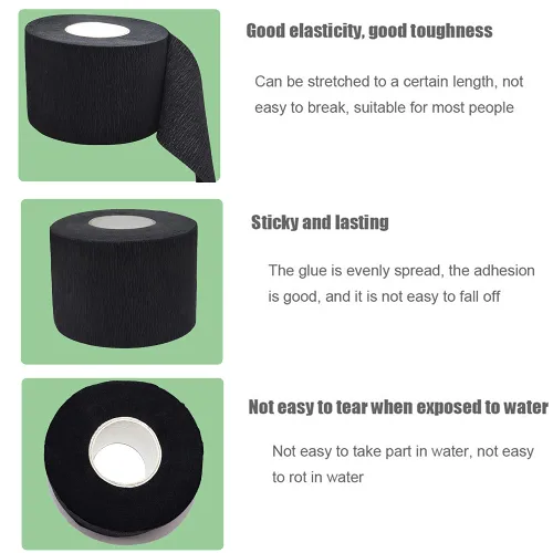 Vista 8 de 2 rollos de tiras de cuello de peluquero desechables de papel estricto, bandas para el cuello de peluquería, accesorios de peluquería