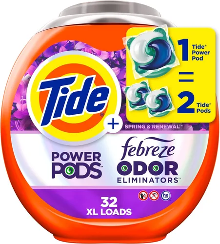 Vista 10 de Tide Power Pods - Cápsulas de detergente para ropa deportiva, 25 unidades, avanzado para sudor + combatiente de manchas