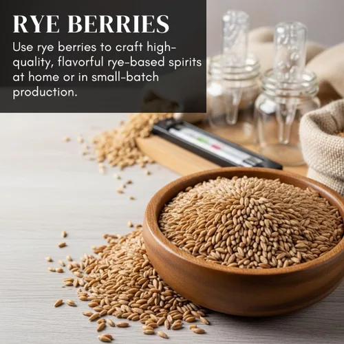 Vista 5 de Bayas de centeno 8 onzas Alto en fibra y hierro – Bolsa de 8 onzas de bayas de centeno – Fabricado en Estados Unidos