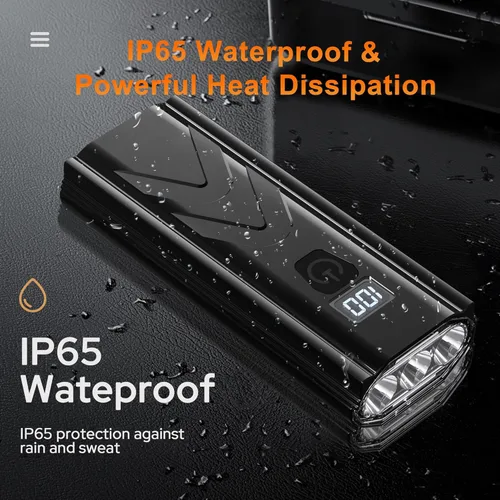 Vista 5 de LED Bike Lights for Night Riding High Lumens with 2 Pack Taillight Super Bright Bicycle Headlight & Tail Light Set, Mountain/Road Bike Safety Light