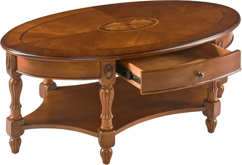 Vista 38 de PADMA HOUSE Mesa de sofá semicírculo tradicional de madera maciza con tapa de vidrio templado para sala de estar, nogal cereza