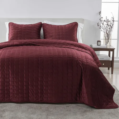 Vista 14 de Juego de edredón y fundas de almohada de terciopelo tamaño King, terciopelo de lujo de doble cara, juego de ropa de cama pesado de 3 piezas