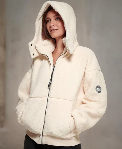 Vista 6 de DKNY Chaqueta deportiva de forro polar con capucha para mujer