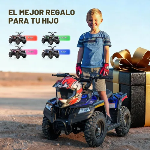 Vista 4 de Hover Heart ATV eléctrico, 36V eléctrico 4 ruedas para niños, verde Verde flúor