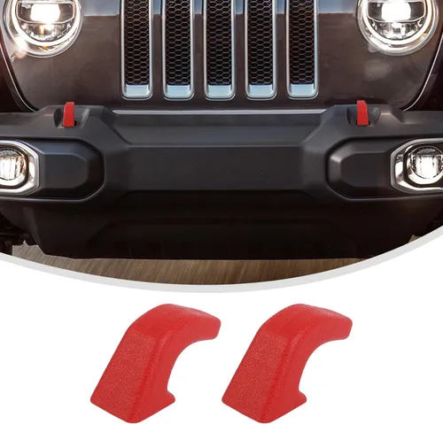 Vista 11 de Linskip Cubiertas de gancho de remolque para Jeep Wrangler 4XE JL JK y Gladiator JT 2007-2026 (Sport Willys Sahara Rubicon) - Protectores de goma