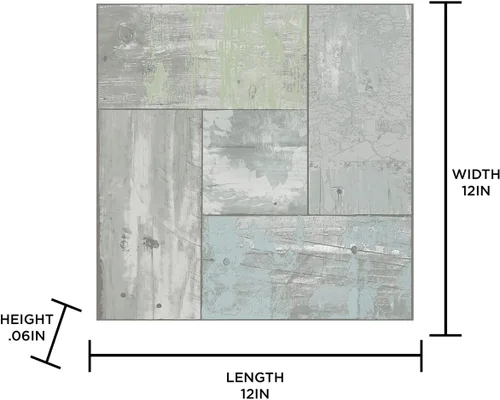 Vista 6 de FloorPops FP3290 Azulejos de suelo adhesivos Boardwalk, color gris