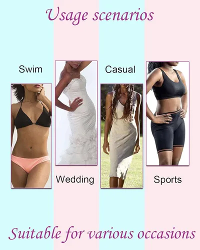 Vista 7 de MSLO Fundas para pezones de levantamiento de pétalos de pecho reutilizables, adhesivos, invisibles, de silicona, para mujeres