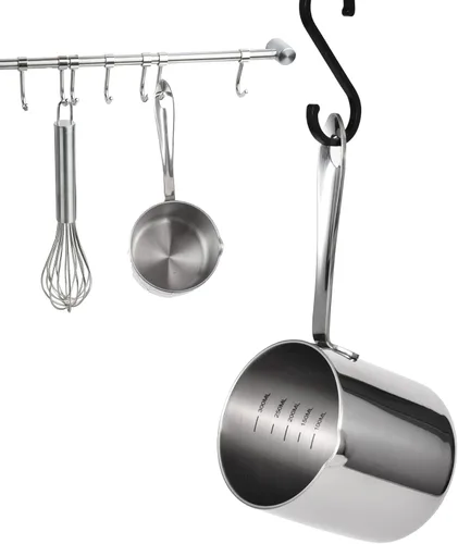 Vista 9 de IMEEA Calentador de mantequilla, olla de café turco, olla calentadora de leche, mini cacerola con boquilla de acero inoxidable 18/10 de tres capas