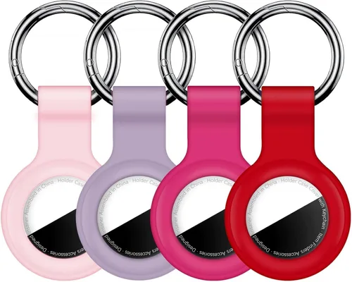 Linsaner Funda para AirTag de 2ª generación (2026) y 1ª generación, llavero de silicona, funda protectora para AirTags, accesorios de búsqueda GPS