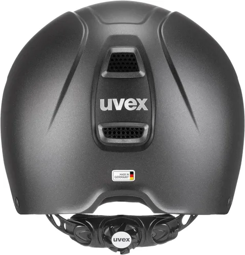 Vista 3 de uvex perfexxion II - Casco de equitación para mujer y hombre, color antracita, ajustable y excelente ventilado
