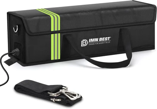 Vista 7 de ImnBest Bolsa de batería Ebike a prueba de fuego, impermeable y a prueba de explosiones Lipo Safe Bag para almacenamiento, transporte, carga