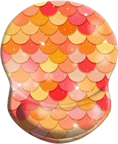 Vista 31 de Alfombrilla de mouse con soporte para muñeca, base de goma antideslizante, reposamuñecas, alfombrilla para mouse de 8.75 x 7.5 pulgadas, alfombrilla