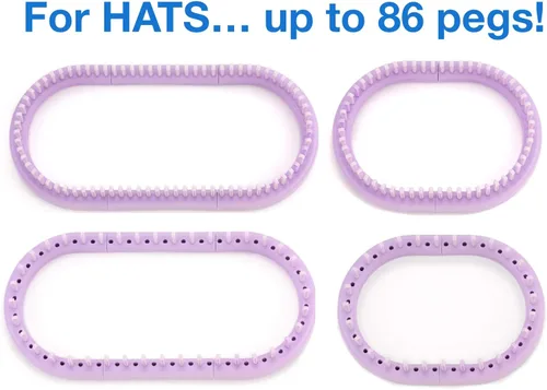 Vista 4 de Authentic Knitting Board Telar multi-tejido ajustable, piezas de enganche, calibre pequeño y grande