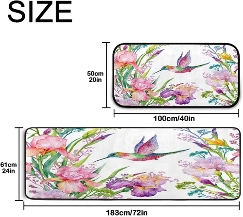 Vista 4 de Kitchen Mat Kitchen Rugs and Mats Non Skid Washable Kitchen Floor Mats for in Front of Sink Anti Fatigue Mats for Kitchen Floor Padded Kitchen Mats