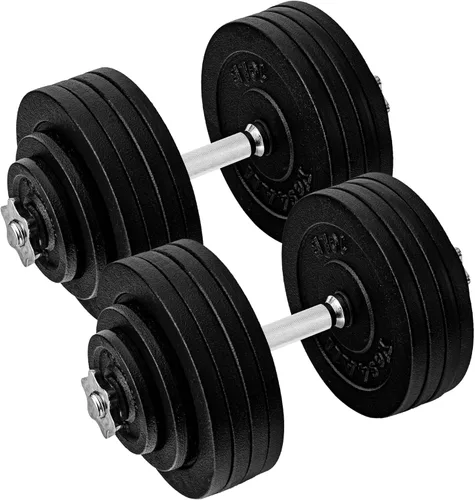 Vista 9 de Yes4All Old School Adjustable Dumbbell Set with Weight Plates, Star Lock Collars/Connector, 40lbs to 200lbs Adjustable Weight Plates Set