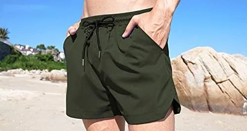 Vista 4 de COOFANDY - Traje de baño para hombre de secado rápido