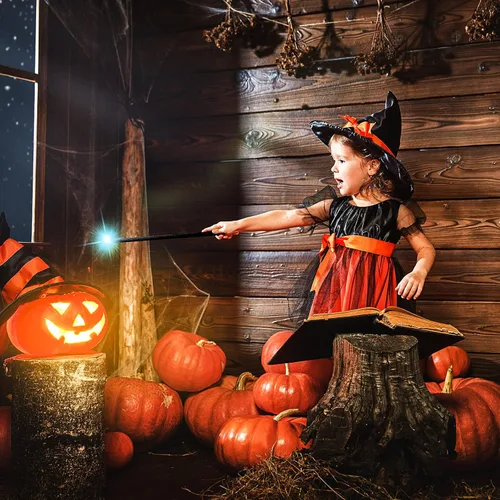 Vista 3 de Gejoy Varita mágica de 2 piezas para niños con luces de sonido, bruja maga, hada, cosplay, juguete, regalo de cumpleaños de Halloween (negro)