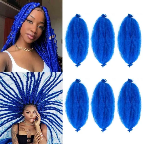 Vista 38 de Extensiones de cabello afro rizado Ginger 12 pulgadas, trenzas Marley de cabello trenzado elástico 350, extensiones de cabello afro rizado y rizado