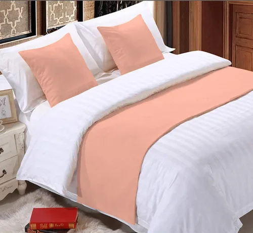 Vista 5 de Elegant Decor Camino de cama con fundas de cojín de 2 piezas, 800 hilos, bufanda de cama decorativa de lujo, 100% algodón egipcio, camino de cama
