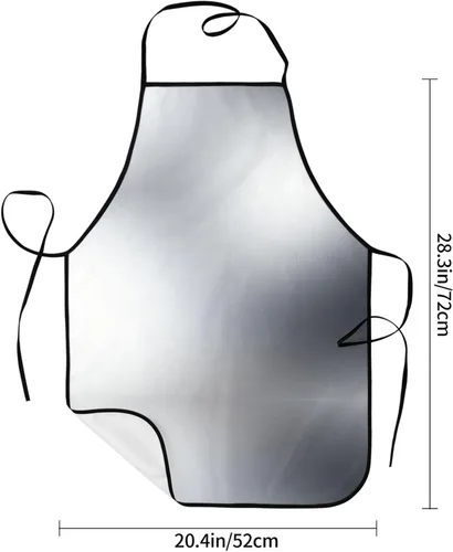 Vista 6 de silvery Chef Apron for Men and Women - Waterproof Kitchen Chef Apron with Pockets, Perfect for Cooking, Salon & More