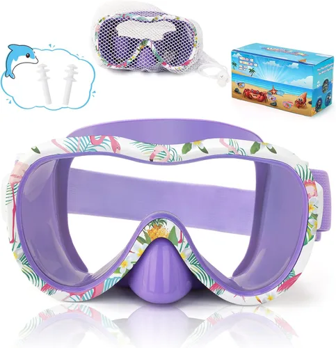 Vista 16 de iGym Gafas de natación para niños, máscara de buceo, máscara de buceo, gafas de natación con cubierta de nariz y correas elásticas cubierta y bolsa