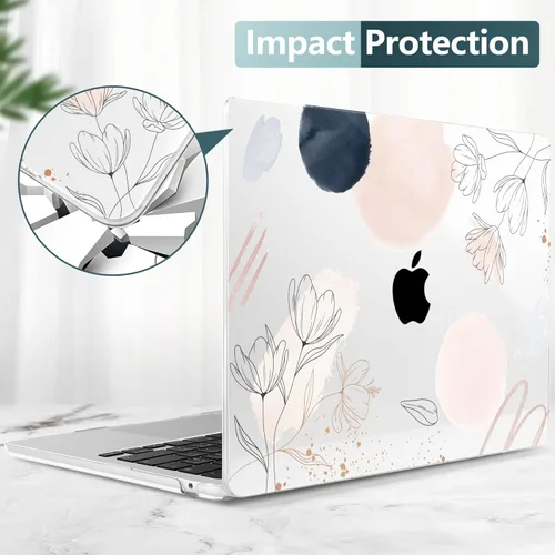 Vista 5 de DONGKE Funda para MacBook Air M4 de 13.6 pulgadas 2025 2024 2023 2022 Modelo A3240 A3113 A2681 M3 M2 Chip, carcasa rígida de plástico con Touch ID