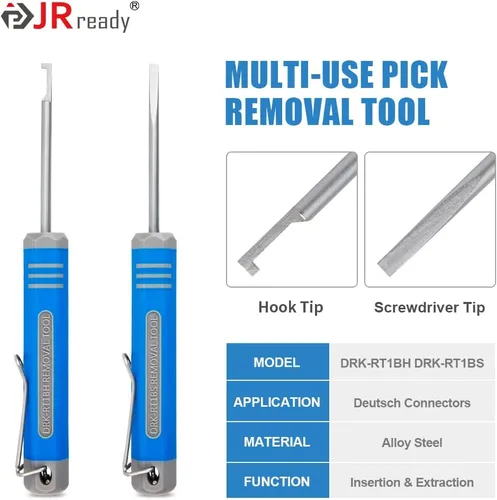 Vista 5 de JRready Kit de conectores Deutsch, conector DT de 2 3 4 6 8 12 pines con contactos estampados de tamaño 16 (18-14AWG)