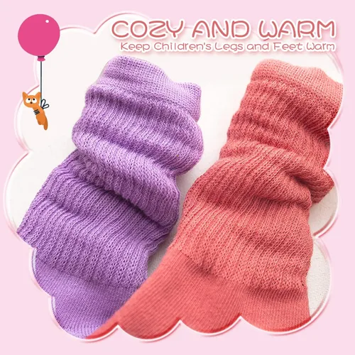 Vista 6 de DOOVID Calcetines largos hasta la rodilla para niños y niñas, calcetines largos de algodón