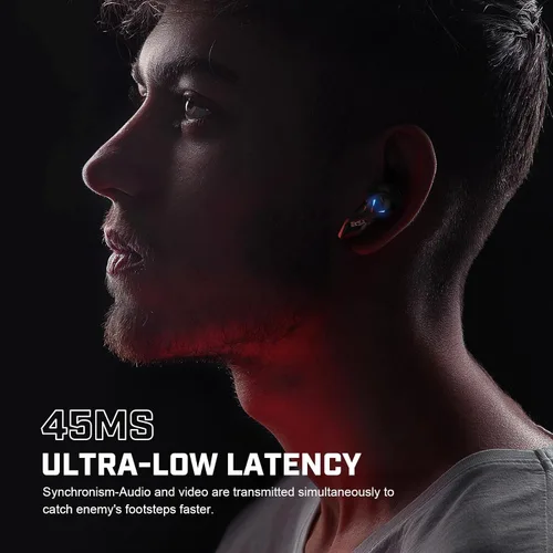 Vista 3 de EKSA Auriculares inalámbricos para juegos auriculares Bluetooth para juegos móviles interruptor música latencia ultra baja de 38 ms 36 horas
