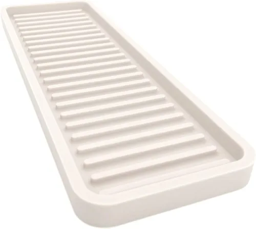Vista 24 de Happitasa - Bandeja organizadora para fregadero de cocina de silicona, soporte de esponja y protector de encimera, estilo de líneas rectas