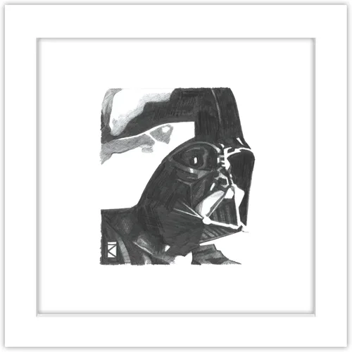 Vista 10 de Trends International Gallery Pops Star Wars: Saga - Arte de pared de boceto de Darth Vader, versión enmarcada en negro, 12 x 12 pulgadas