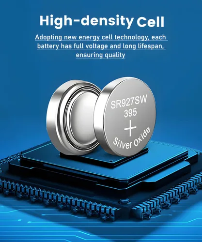 Vista 8 de YKM Paquete de 10 baterías de reloj SR927SW 395 399 LR927 AG7 1.55V batería de botón de óxido de plata