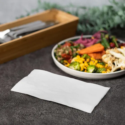 Vista 5 de Karat KN-D1517-1W 15"x17" Servilletas de cena de 1 capa - Blanco (caja de 3000)