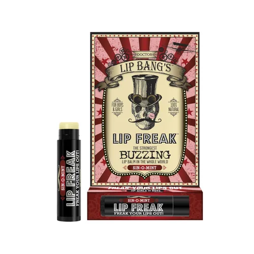 Vista 6 de Doctor Lip Bang's Bálsamo labial BUZZING Lip Freak 100% natural Libre de crueldad Freak labial saborizado (Psycho Punch)