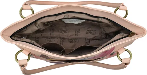 Vista 4 de Anna by Anuschka Women's Hand-Painted Leather Wide Tote
