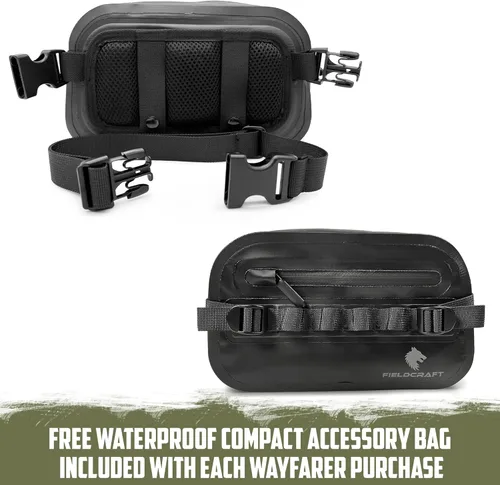 Vista 7 de FIELDCRAFT Wayfarer - Mochila impermeable enrollable para actividades al aire libre, deportes acuáticos, kayak, canotaje, campamento, senderismo