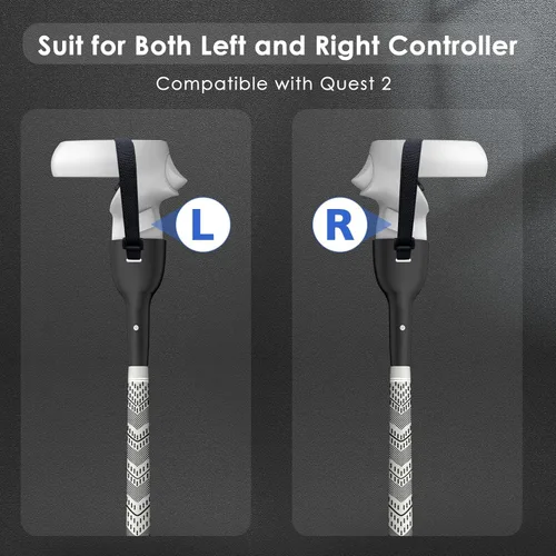 Vista 4 de YOGES VR Golf Club Handle Attachment Compatible with Oculus Quest 3 Quest 2, Golft Golf Club Handle Accessories Compatible with Golf +, Golf 5