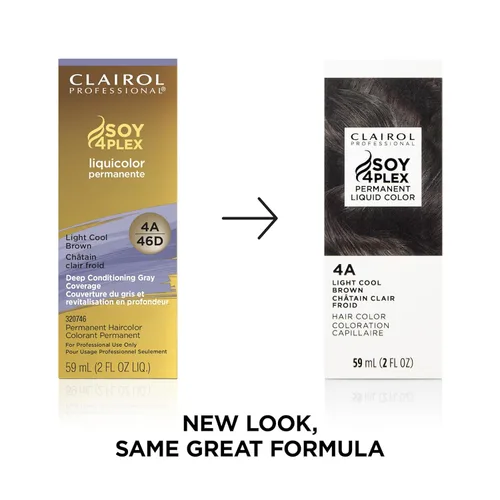 Vista 3 de Clairol Professional Permanent Liquicolor for Light Brown/Medium Brown Hair Color with 100% Gray Coverage Packaging May Vary