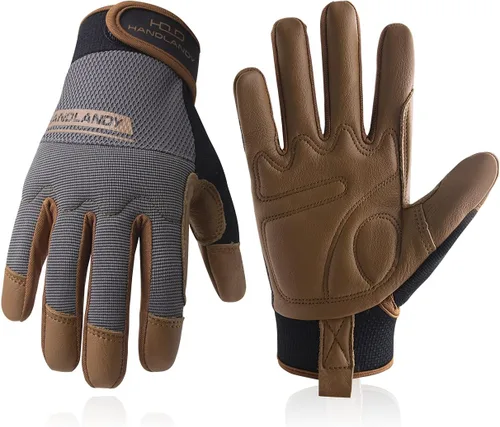Vista 13 de HLDD HANDLANDY Work Gloves Women, Safety Work Gloves Touchscreen Working Glove for Mechanic, Gardening, Construction, DIY