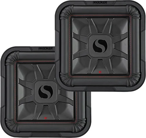 KICKER Paquete de subwoofer de 2 artículos: 12" Solo-Baric L7T Subwoofers DVC 4-ohm (Par) - 2X 46L7T124 Subs