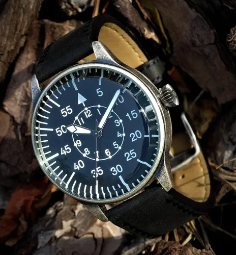 Vista 4 de Mil-Tec Retro Mechanical Dial Aviator Watch