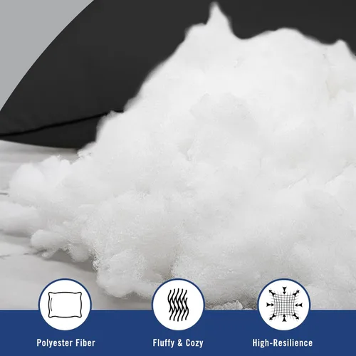 Vista 5 de Juego de 4 almohadas de cama de tamaño estándar para dormir, almohadas de hotel de lujo, cómodas y de apoyo, lavables a máquina, adecuadas