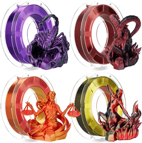 Vista 12 de Conjure PETG Rainbow - Filamento para impresora 3D, 2.2 libras Arco iris-2.2 lbs
