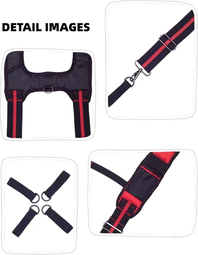 Vista 8 de Tirantes de cinturón de herramientas Multifunción en forma de H ajustable colgante electricista correas de herramientas