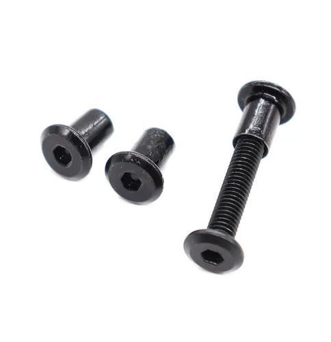 Vista 38 de binifiMux Juego de 10 tuercas hexagonales M6 x 0.394 in, tornillos negros M6x15mm, para muebles, camas y armarios