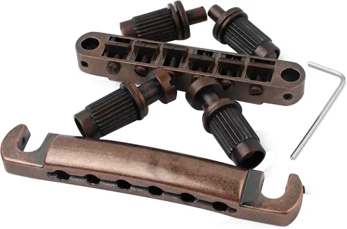 Vista 6 de Guyker Puente para Guitarra Tune-O-Matic y Combo de Cordal con Barra de Parada con Anclajes y Pernos de Reemplazo Compatible con LP SG EPI Guitarra